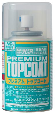 B602 Mr Premium Topcoat Semi-Gloss Clear Spray Can 88ml