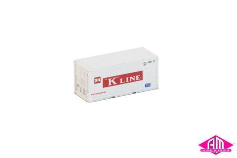 20’ Refrigerated Container K/Line Twin Pack (N Scale)