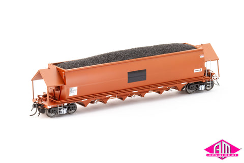 NHVF Coal Hopper, Faded SRA Red with Patch Job - 4 Car Pack NCH-92