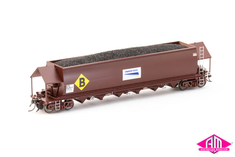 NHVF Coal Hopper, SRA Red with Freight Rail Logos & Large B - 4 Car Pack NCH-94
