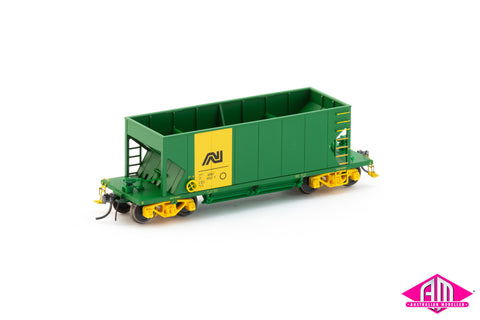 SAR HS/AHSA Stone Hoppers AN Green & Yellow HS012 - 5 pack (HO Scale)