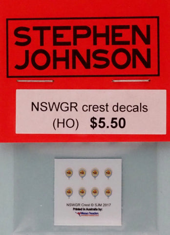 SJ-NSWGRCD - NSWGR Crest Decals (HO Scale)