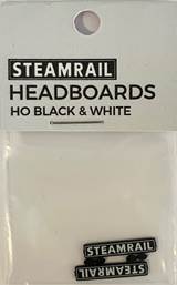 The Train Girl - TTG059 - Steamrail Headboards - Black & White - 2pc (HO Scale)