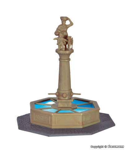 Viessmann - 1351 - Fountain at Market Place with LED Lighting (HO Scale)
