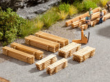 Noch 14214 - Laser-Cut Minis - Piles of Planks 8 Piles (HO Scale)