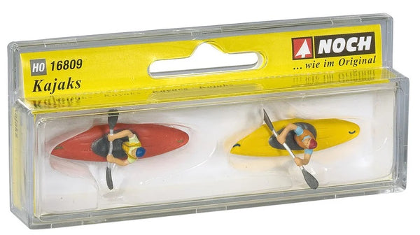 Noch 16809 Kayaks Avec Figurine - Accessoire Modélisme Ferroviaire Non Flottable