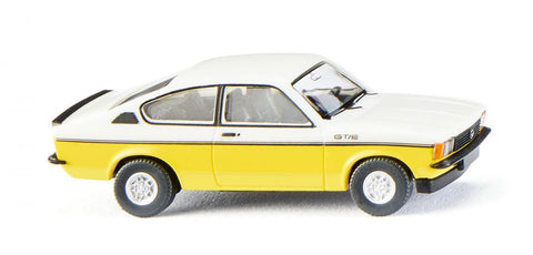 17022902 - Opel Kadett C Coupé GT/E - White/Yellow (HO Scale)