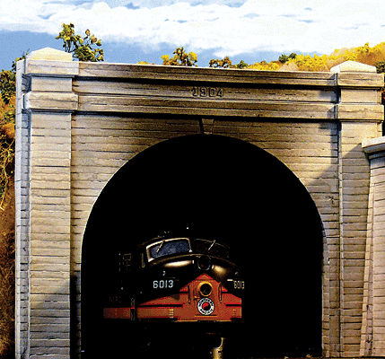 214-9730 - Double Tunnel Portal - Concrete 2pc (N Scale)