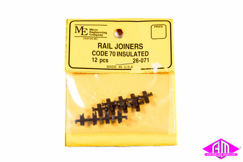 Micro Engineering - 26-071 - Rail Joiners - Insulated - Code 70 - 12pc