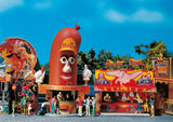 Faller - 272-140464 - 2 Fairground Booths - Hotdog Man and Powerball Throwing Booth (HO Scale)