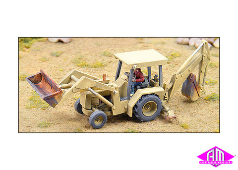 284-61010 - Backhoe with Operator Unpainted Kit (HO Scale)