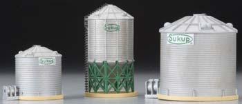 353-6348 - Grain Towers - Sukup Manufacturing Co. - 3 Variations (N Scale)