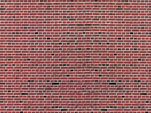 Vollmer - 46042 - Wall Plate - Red Brick - 25 x 12.5 cm - 10pc (HO Scale)