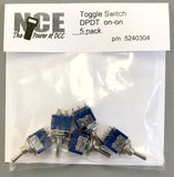 524-304 - DPDT Toggle Switch on/on - 5pc