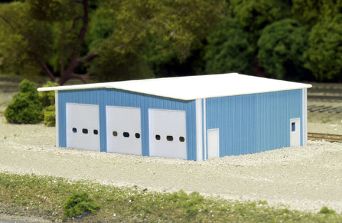 541-8009 - Fire Station Kit - Blue (N Scale)