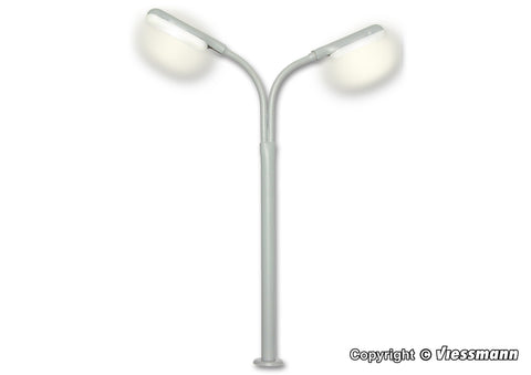 Viessmann - 6095 - Whip Street Light - Double - 2 LEDs White (HO Scale)