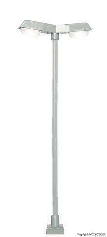 Viessmann - 60971 - Street Light Modern - Double - with Plug-In Socket - 2 LEDs White (HO Scale)