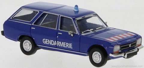 PCX870348 - Peugeot 504 Break - Dark Blue - Gendarmerie (HO Scale)