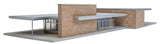 933-4064 - Modern Brick Santa Fe Station Kit (HO Scale)