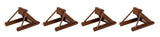 948-83109 - Assembled Track Bumpers Brown (4pk) (HO Scale)