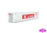949-8306 - 40' Smooth Side Stainless Steel Container - K Line (HO Scale)