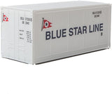 949-8661 - 20' Smooth Side Container Blue Star Line (HO Scale)
