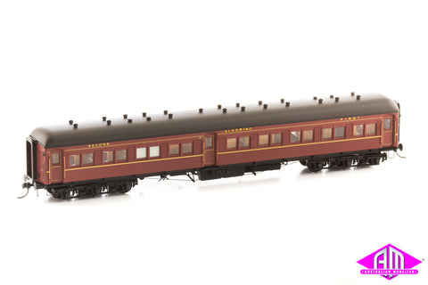12 Wheel Passenger Car - Composite Sleeper Car - Indian Red - ACS 925 - Weathered
