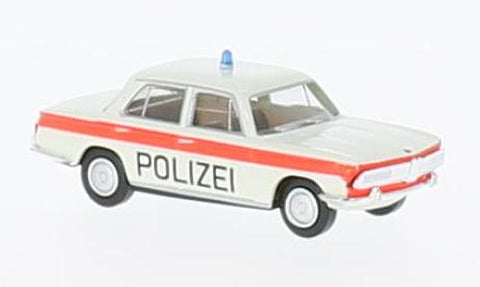 BK24414 - BMW 2000 - White/Orange - Police (HO Scale)