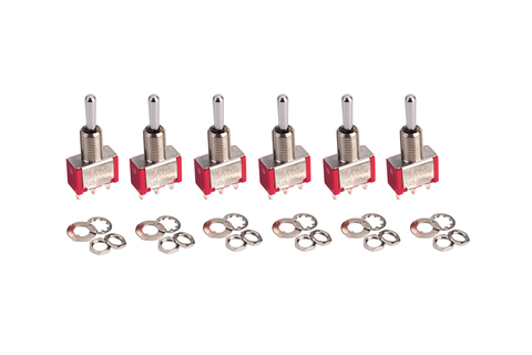 DCC Concepts DCD-ATS - Alpha Toggle Switch (6-Pack of On-Off-On Sprung Toggle Switches)