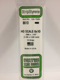 EG8610 - Styrene Strip - 6 x 10 - 10pc (HO Scale)