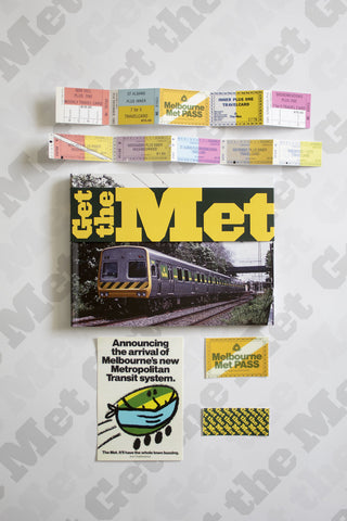 GET THE MET (MELBOURNE TRAIN SYSTEM DESIGN) WITH STICKER/TICKET PACK