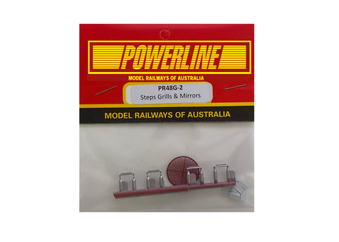 Powerline PR48G2 - 48 Class Steps, Grill and Mirrors (New 2012 On) (HO Scale)