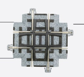 90-Grad-Kreuzung Für HO Modelleisenbahn – MagneLock Schienenstück Für Erweiterte Layouts