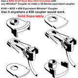 KD-144 - #144 Metal Self Centering Whisker Coupler - Short (1/4") Underset Shank 2pr (HO Scale)