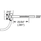 KD-156 - #156 "Scale" Metal Self Centering Whisker Coupler - Long (25/64") Centerset Shank 2pr (HO Scale)