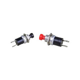 KD-163 - #163 Quickie Switches (SPST) Push Button Switch - Black (closed) & Red (open)