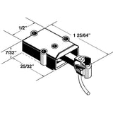KD-746 - #746 Long Centerset Shank Metal Coupler with Plastic Draft Gear Box - Black 2pr (O Scale)