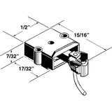 KD-806 - #806 Short Centerset Plastic Couplers with Plastic Short Gearboxes - Black 1pr (O Scale)