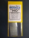 KRM-HO065 - Cyclone Fencing Large Gates without Barbed Wire - 4pc (HO Scale)