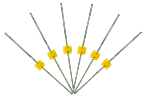 DCC Concepts LED-PWM - Mini Butterfly Type - 1.6mm (w/Resistors) - Prototype White (6 Pack)