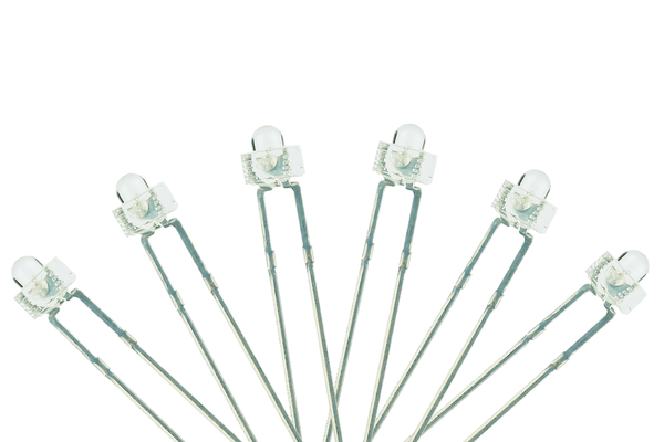 DCC Concepts LED RDD Panel Dot Type 1 8mm w Resistors Red 6 P 