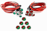 DCC Concepts LED-RGCP - Chrome Mounted Panel - Pre-Wired - Red/Green (6 Pack)