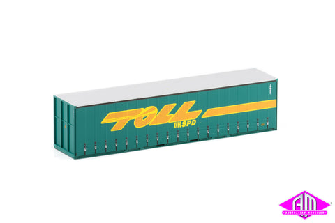 40' Curtain Side Container TOLL SPD Green twin pack 40CS-15