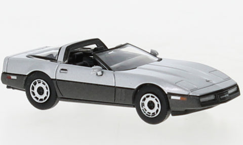 PCX870318 - Chevrolet Corvette C4 - Silver/Metallic Gray - 1984 - Targa Roof (HO Scale)