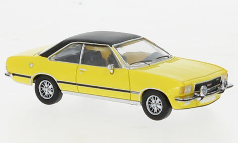 PCX870347 - Opel Commodore B Coupe - Yellow/Matte Black (HO Scale)