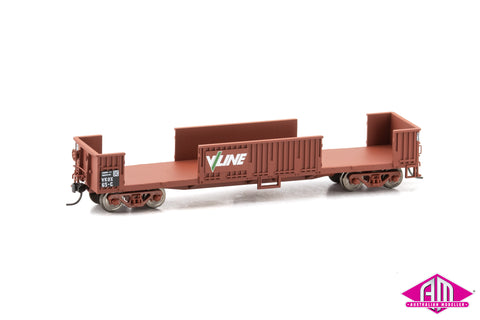 Powerline - VKOX Slab Steel Bogie Open Wagon (No Doors) #VKOX 65C V/Line (HO Scale)