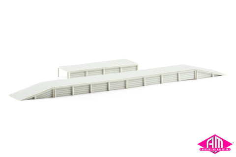 NSWGR Timber Face Platform - 3x Straight Extensions & 2 Ramps (HO Scale)