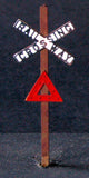 Uneek - UN-461 - Level Crossing Sign - Etched Brass (HO Scale)