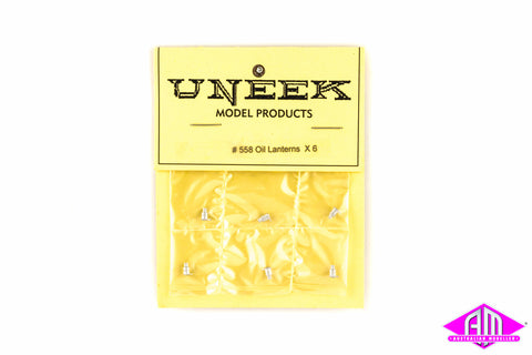 Uneek - UN-558 - Oil Lanterns - 6pc (HO Scale)