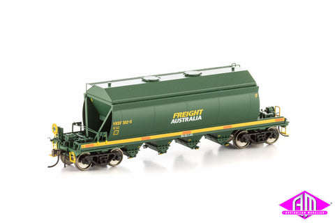VHSF Sand Hopper, Green & Yellow with Large Freight Australia Logo, 4 Car Pack VHW-15